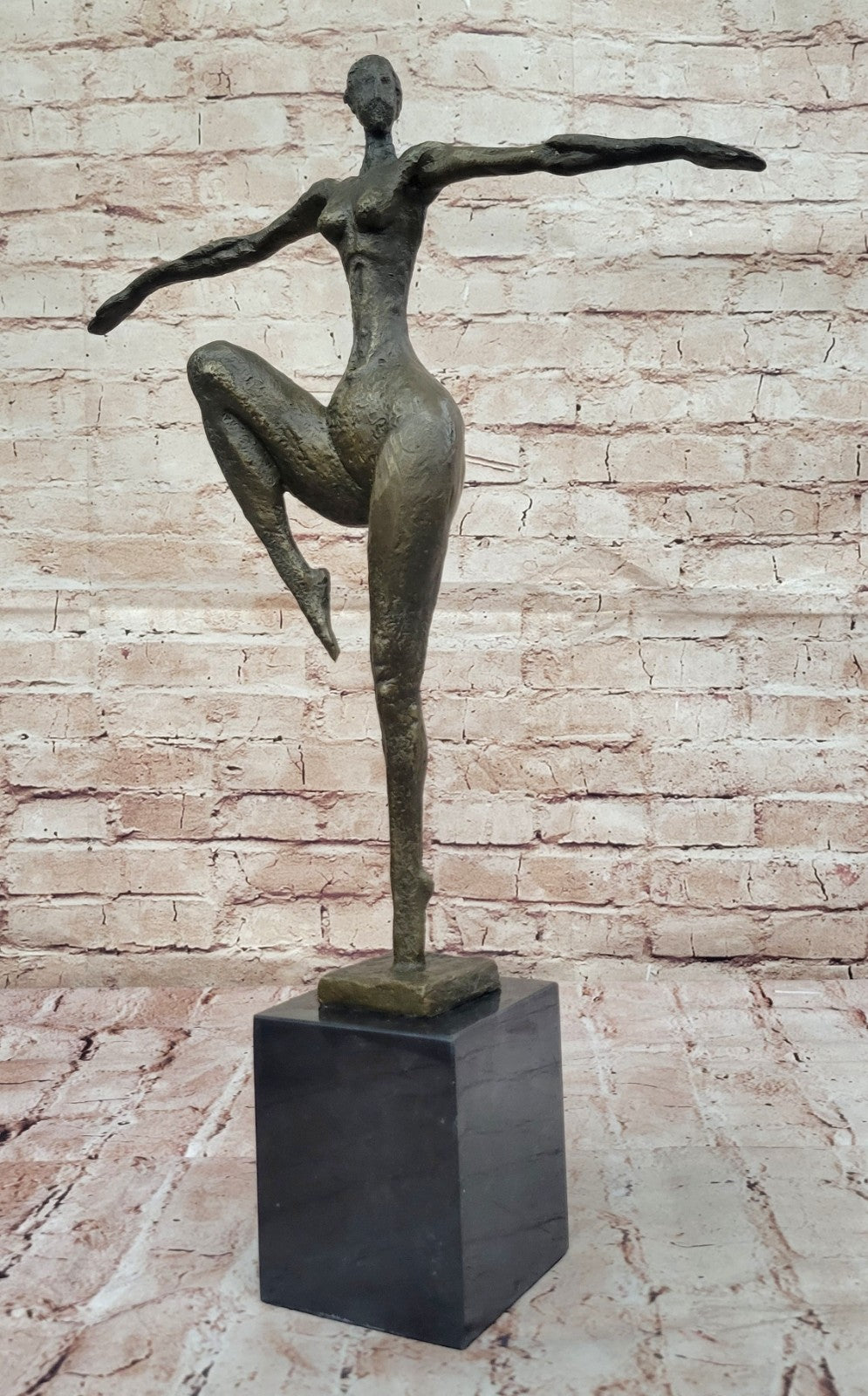 Abstract Figurine: Signed Bronze Fertility Goddess Art for Home or Office