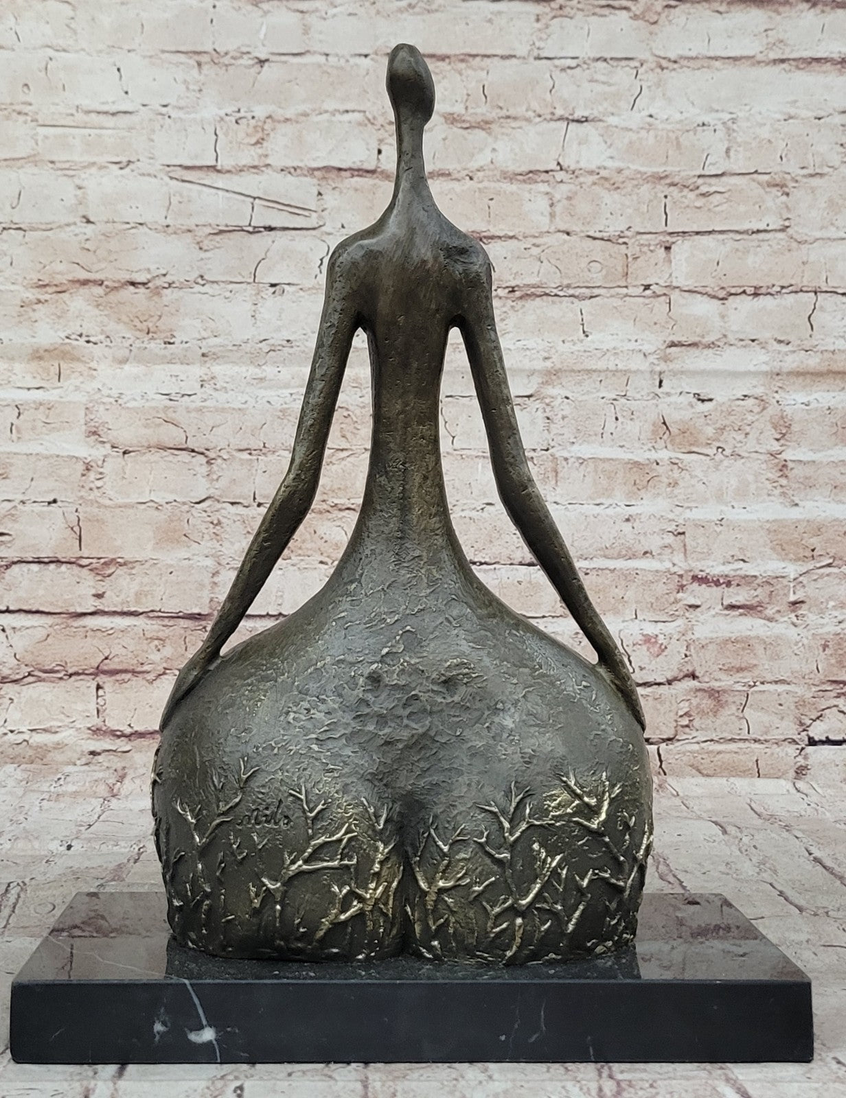 COLLECTIBLE BRONZE SCULPTURE STATUE Abstract Modern Nude Abstract Female by Milo
