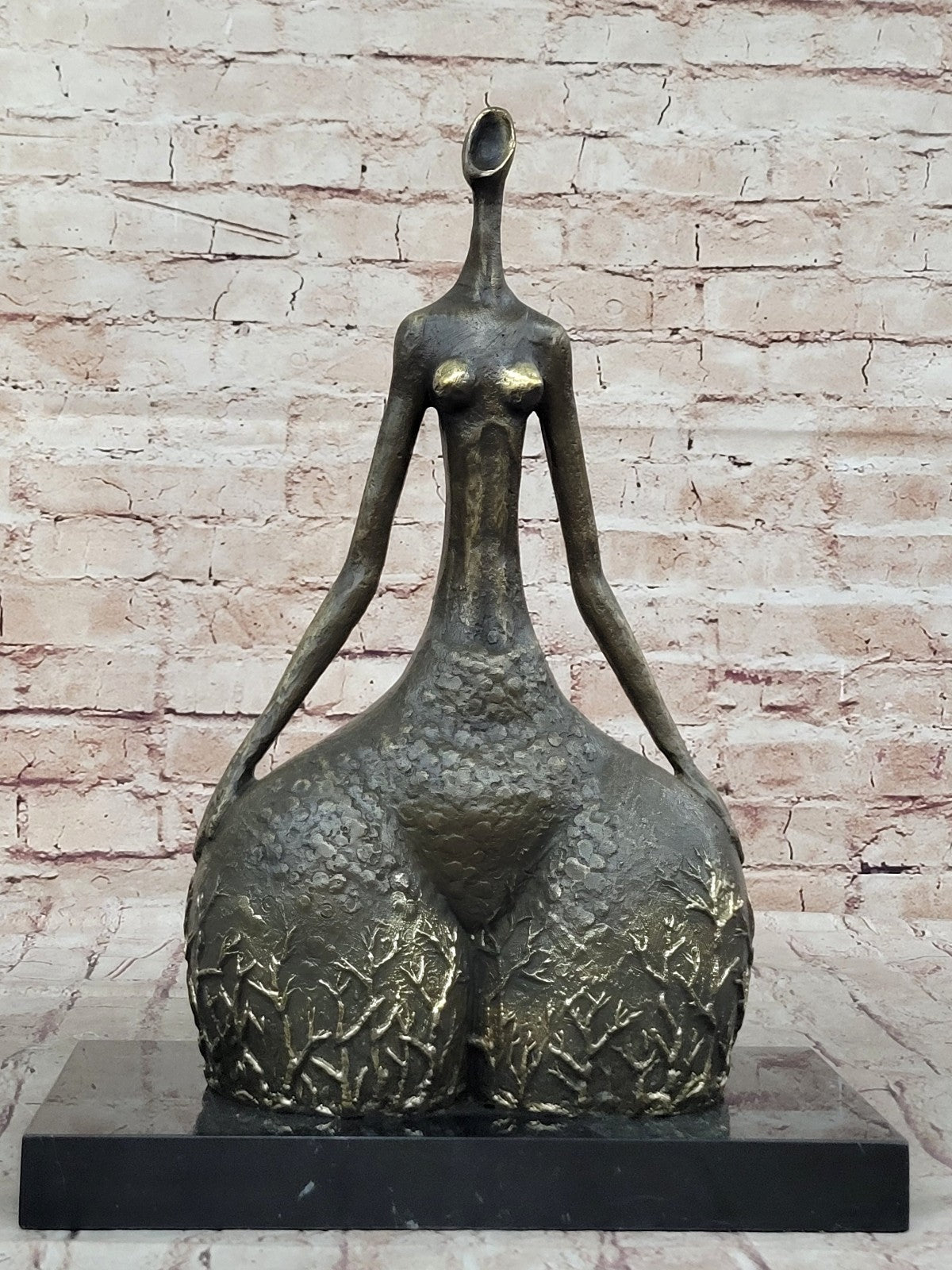 COLLECTIBLE BRONZE SCULPTURE STATUE Abstract Modern Nude Abstract Female by Milo