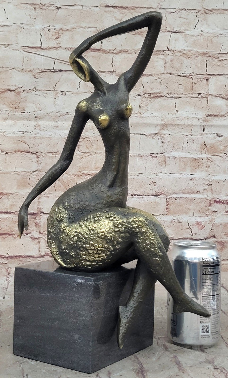 Signed Original MILO Nude Female Abstract Mid Century Bronze Sculpture Statue