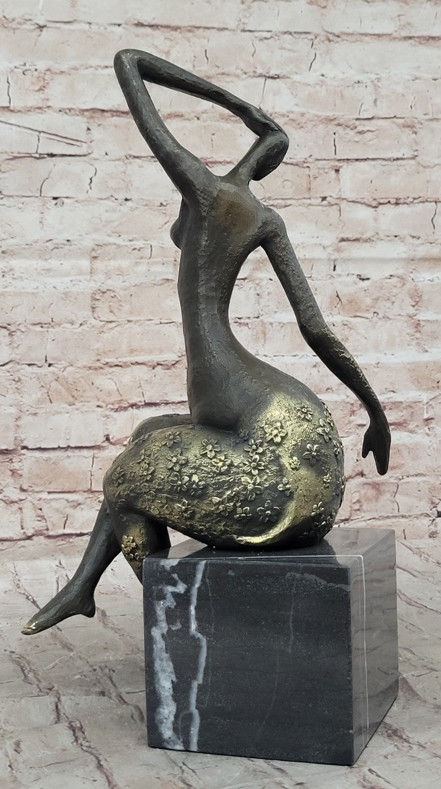 Signed Original MILO Nude Female Abstract Mid Century Bronze Sculpture Statue