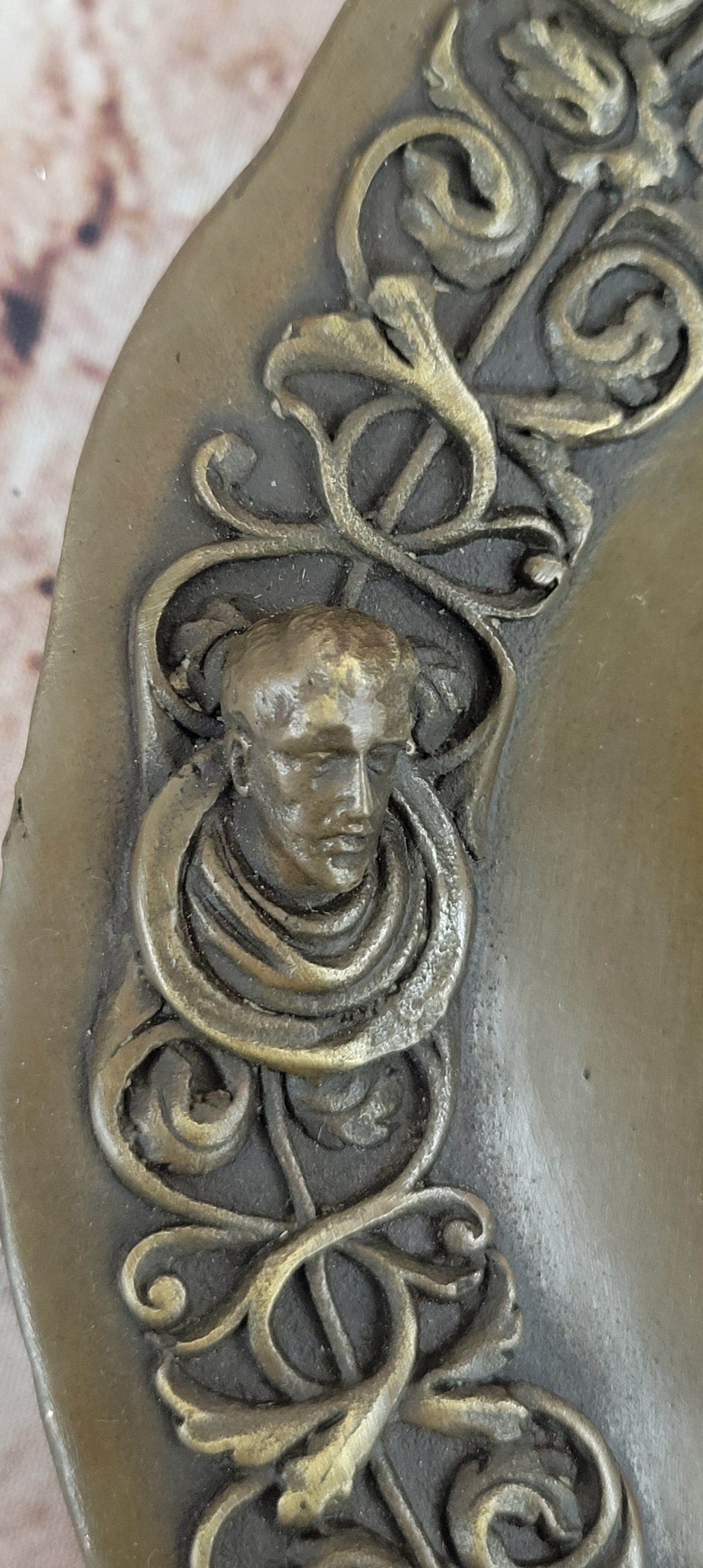 Wall Mount Roman Godess Bronze Sculpture Handmade Decor Statue Original Art Deal