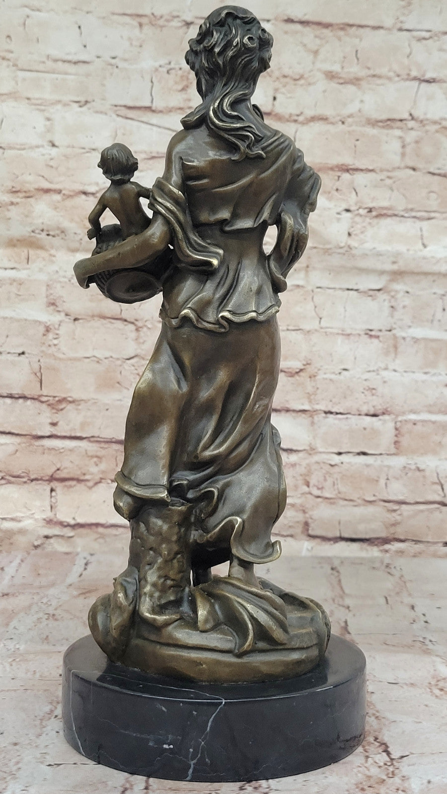 Motherly Love Bronze Sculpture by Milo – Two Babies in Basket Collectible Art