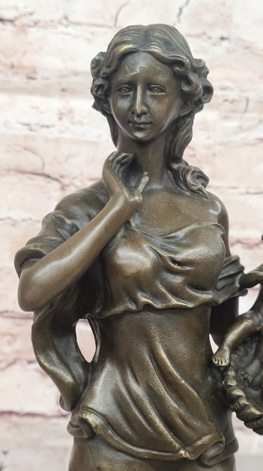 Motherly Love Bronze Sculpture by Milo – Two Babies in Basket Collectible Art