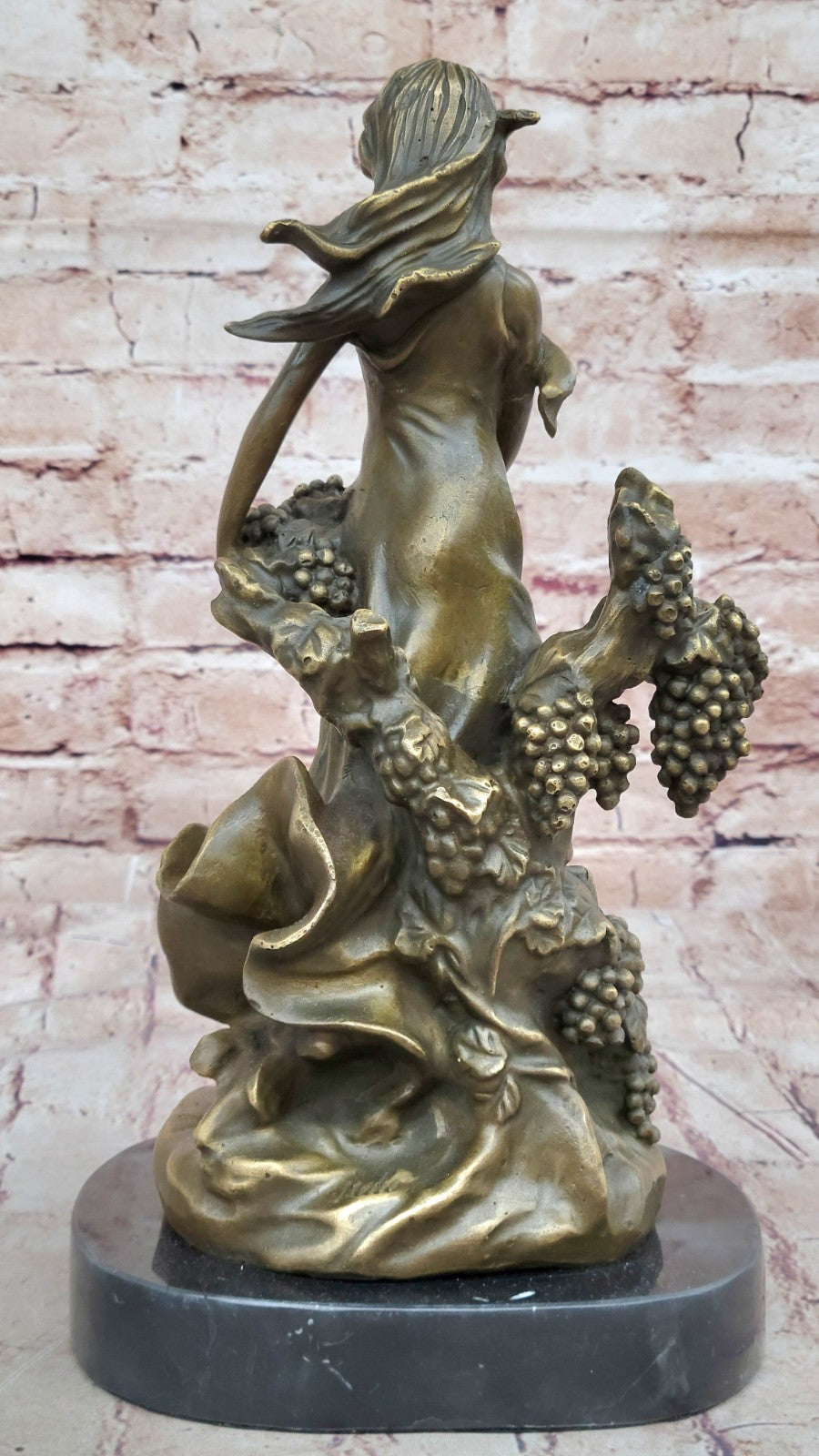 Demeter Greek Goddess of Harvest Bust Figurine Statue Genuine Real Bronze Figure