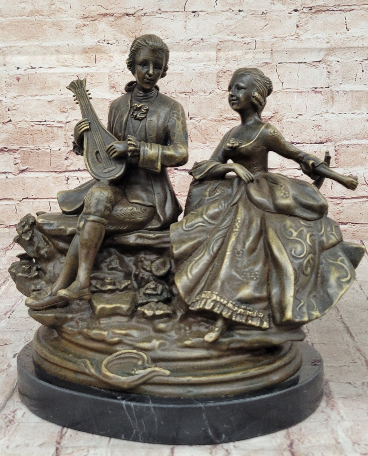 Handcrafted Museum Quality Classic Victorian Style Couple Valentine Day Gift