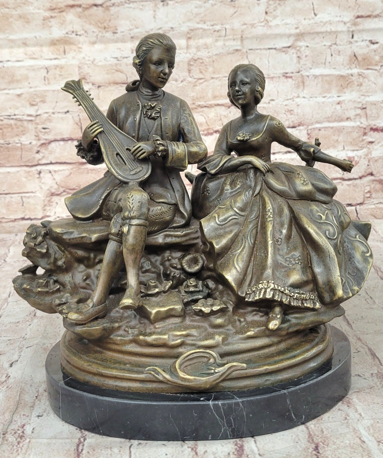 Handcrafted Museum Quality Classic Victorian Style Couple Valentine Day Gift