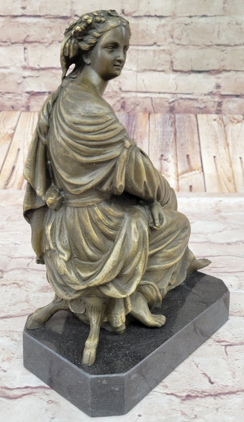 Hippolyte François Moreau (French, 1832–1927) Bronze Sculpture Entitled Farmer Girl