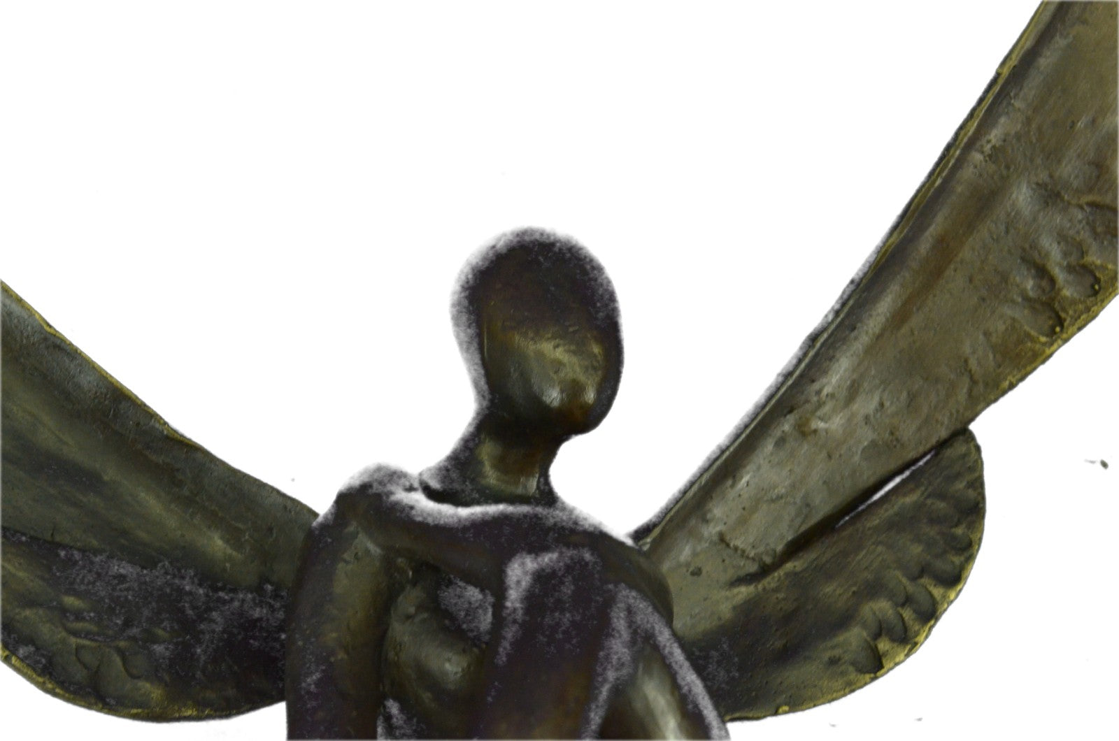 Lost Wax Handcrafted Sitting Angel For Wall Decoration Home Office Bronze Statue