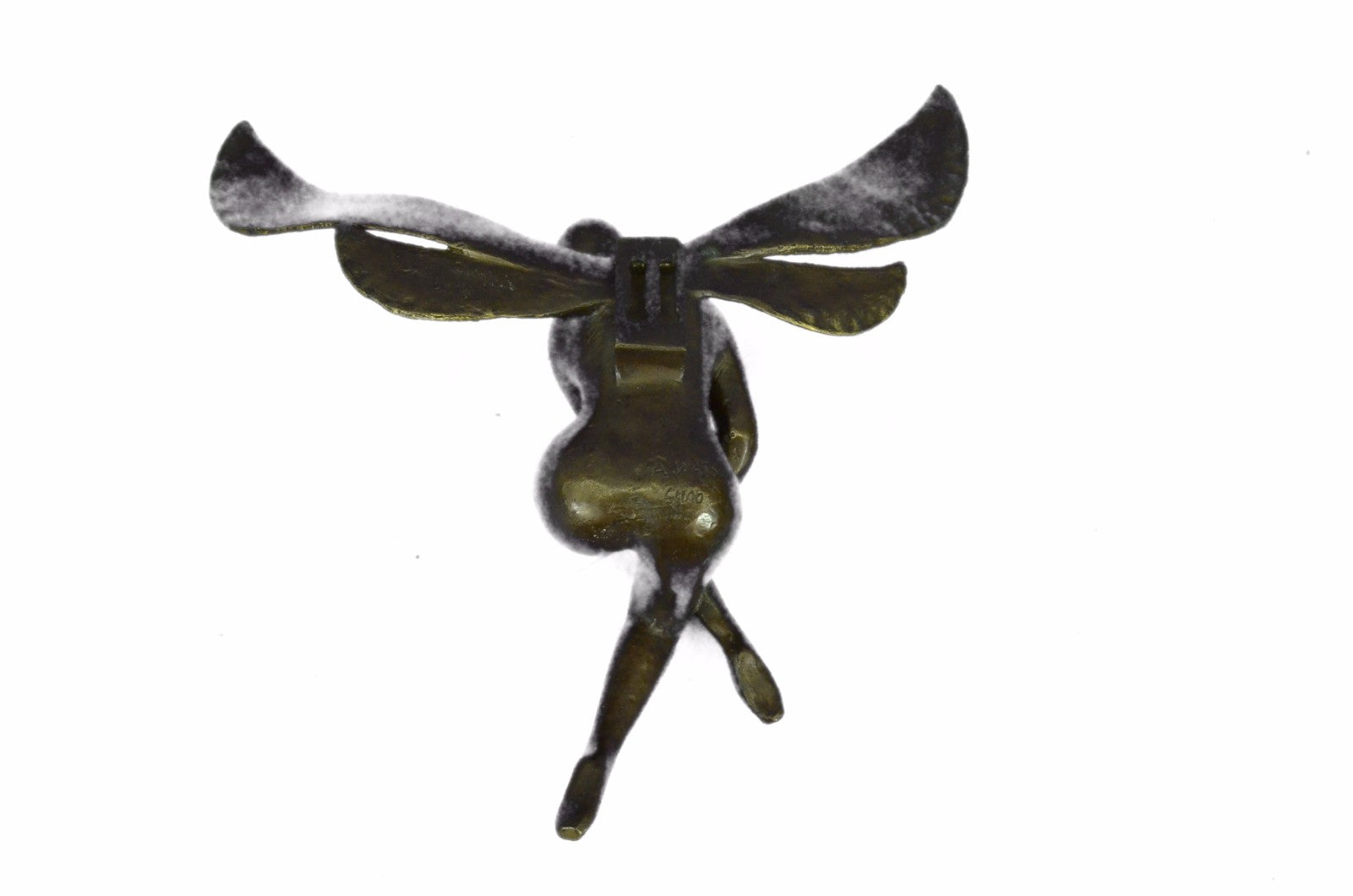 Lost Wax Handcrafted Sitting Angel For Wall Decoration Home Office Bronze Statue