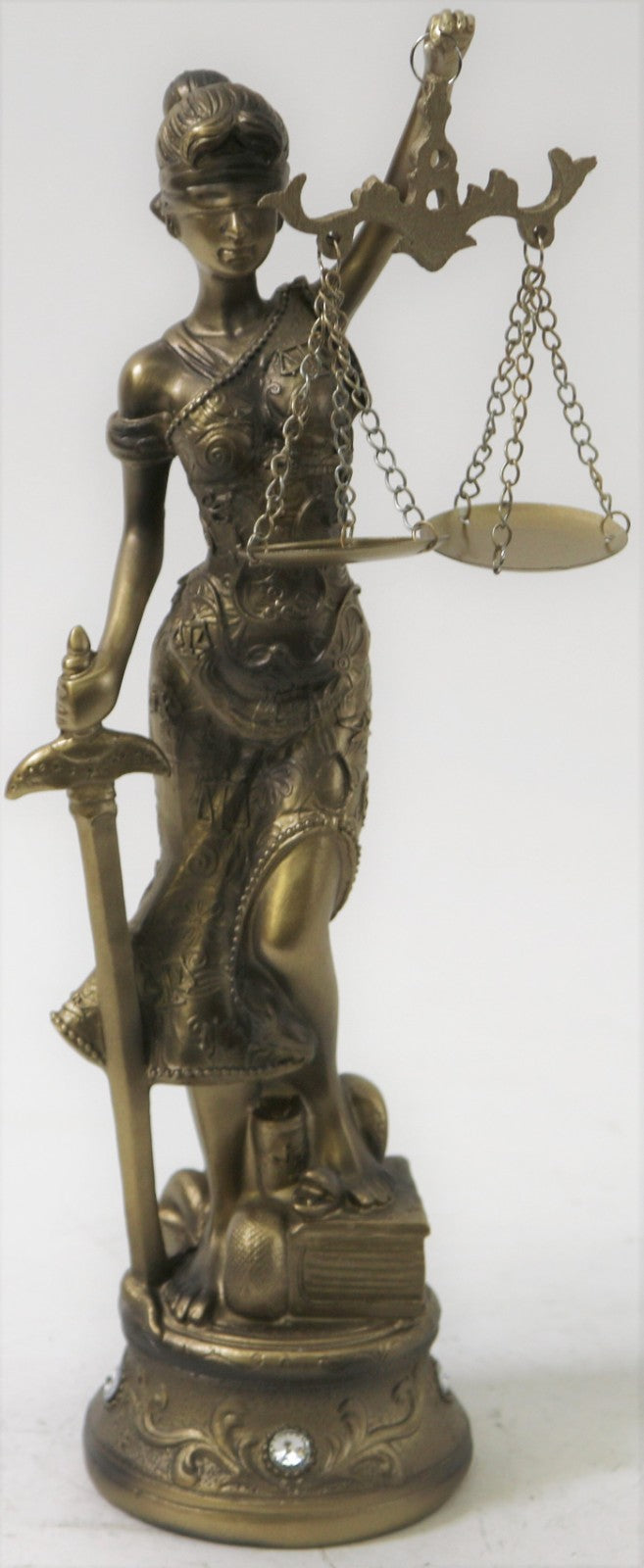 European Made Themis, Blind Justice Cold Cast Bronze Lawyer Attorney Gift Statue