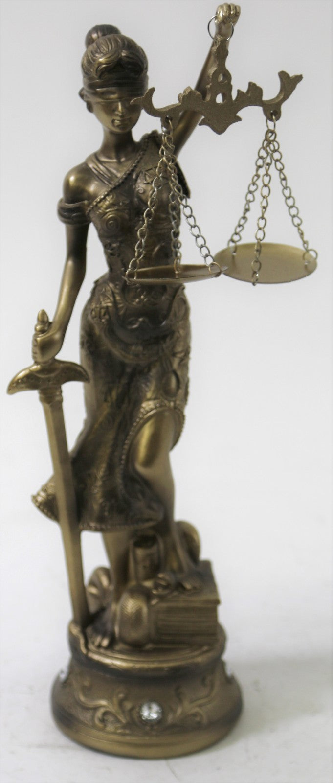 European Made Themis, Blind Justice Cold Cast Bronze Lawyer Attorney Gift Statue