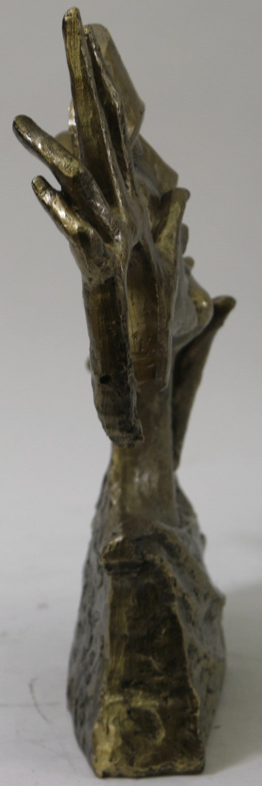 Western Bronzed Copper Woman and Man Kiss Art Deco Sculpture Statue Gift