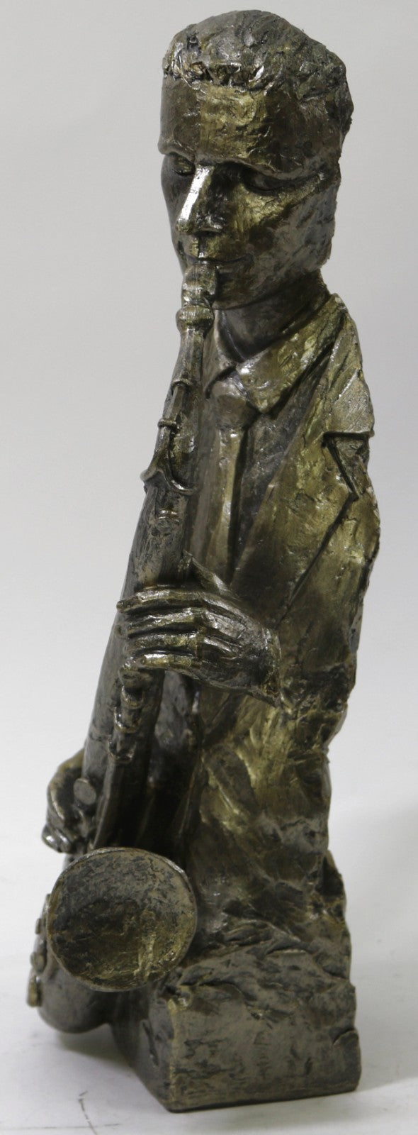 17" Height Abstract American Trumpet Player Jazz Bronzed Sculpture Statue Gift