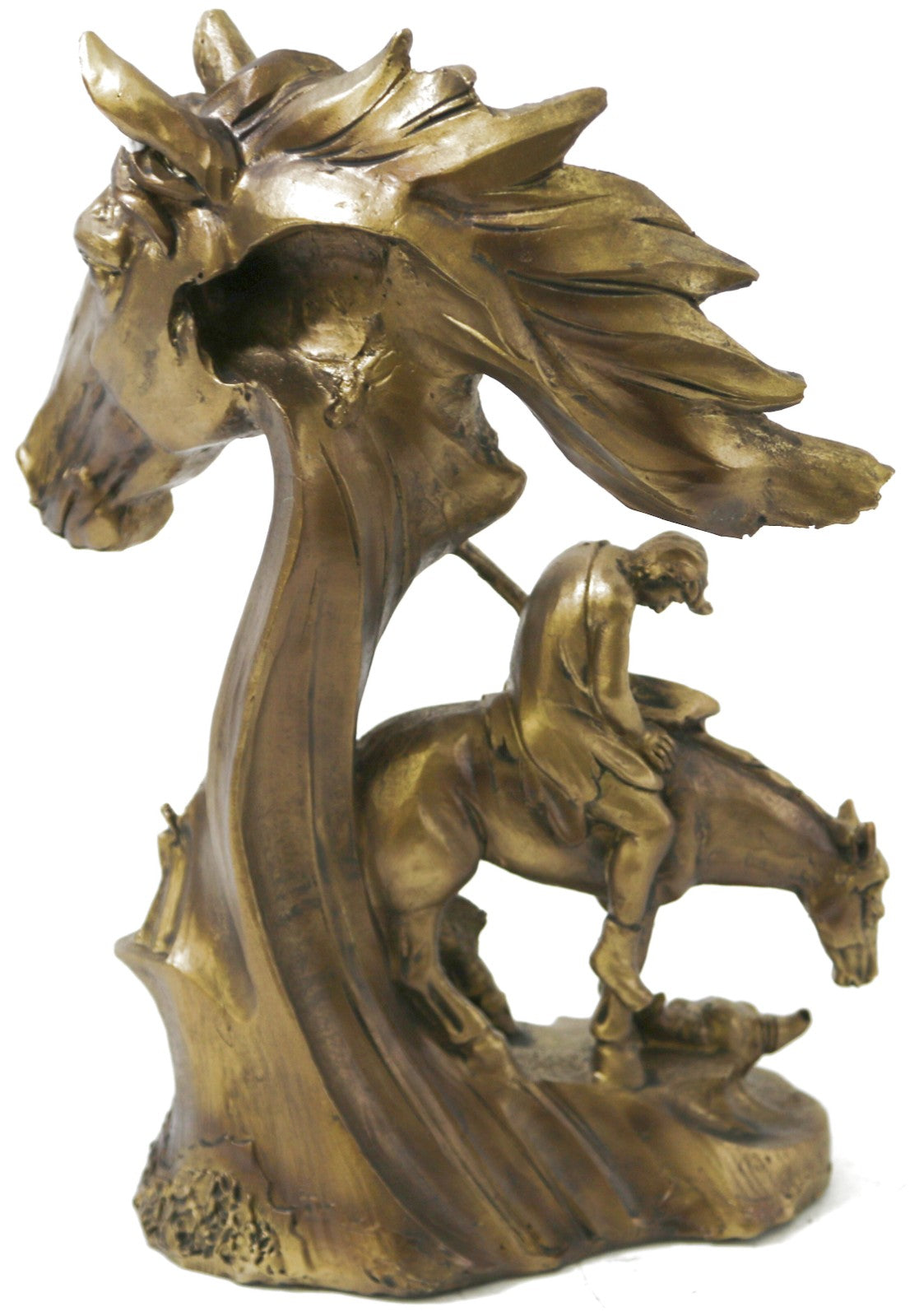 End of Trail Native American Statue - Bronzed Sculpture Home Office Decor Figure