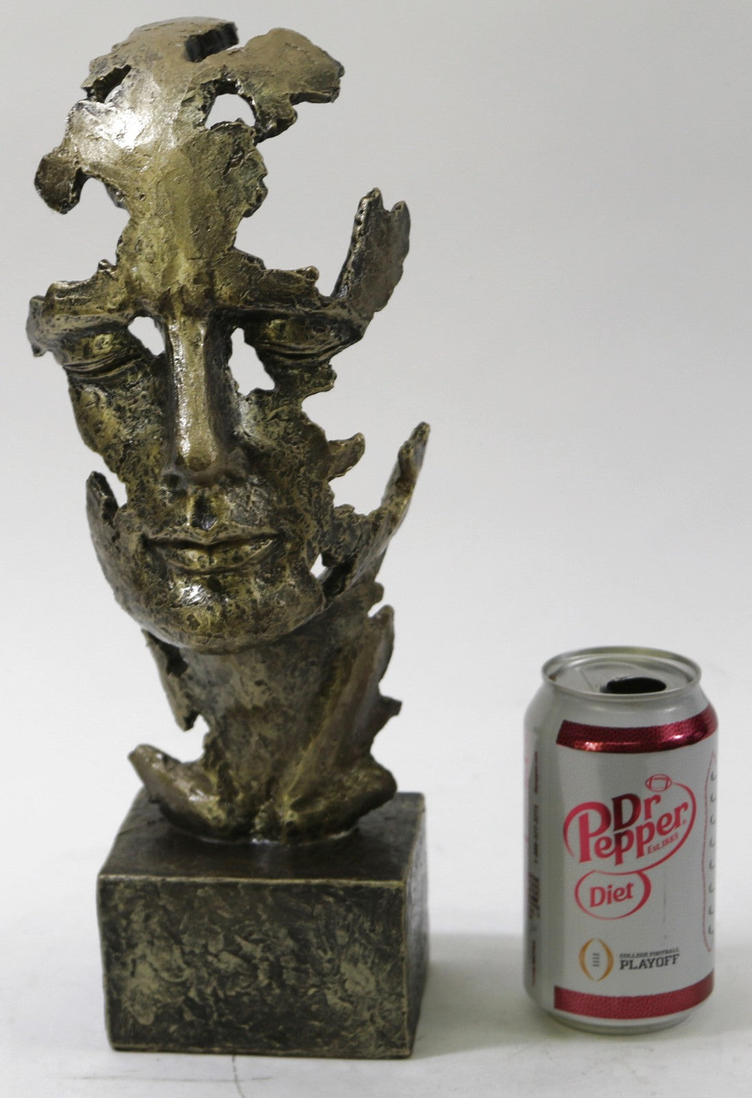 Modern design abstract Bronze effect head Bust sculpture face statue art