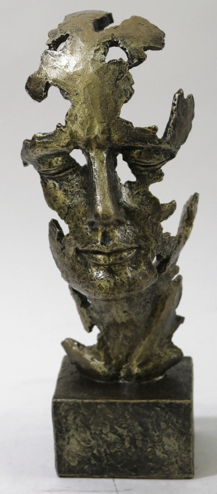 Modern design abstract Bronze effect head Bust sculpture face statue art