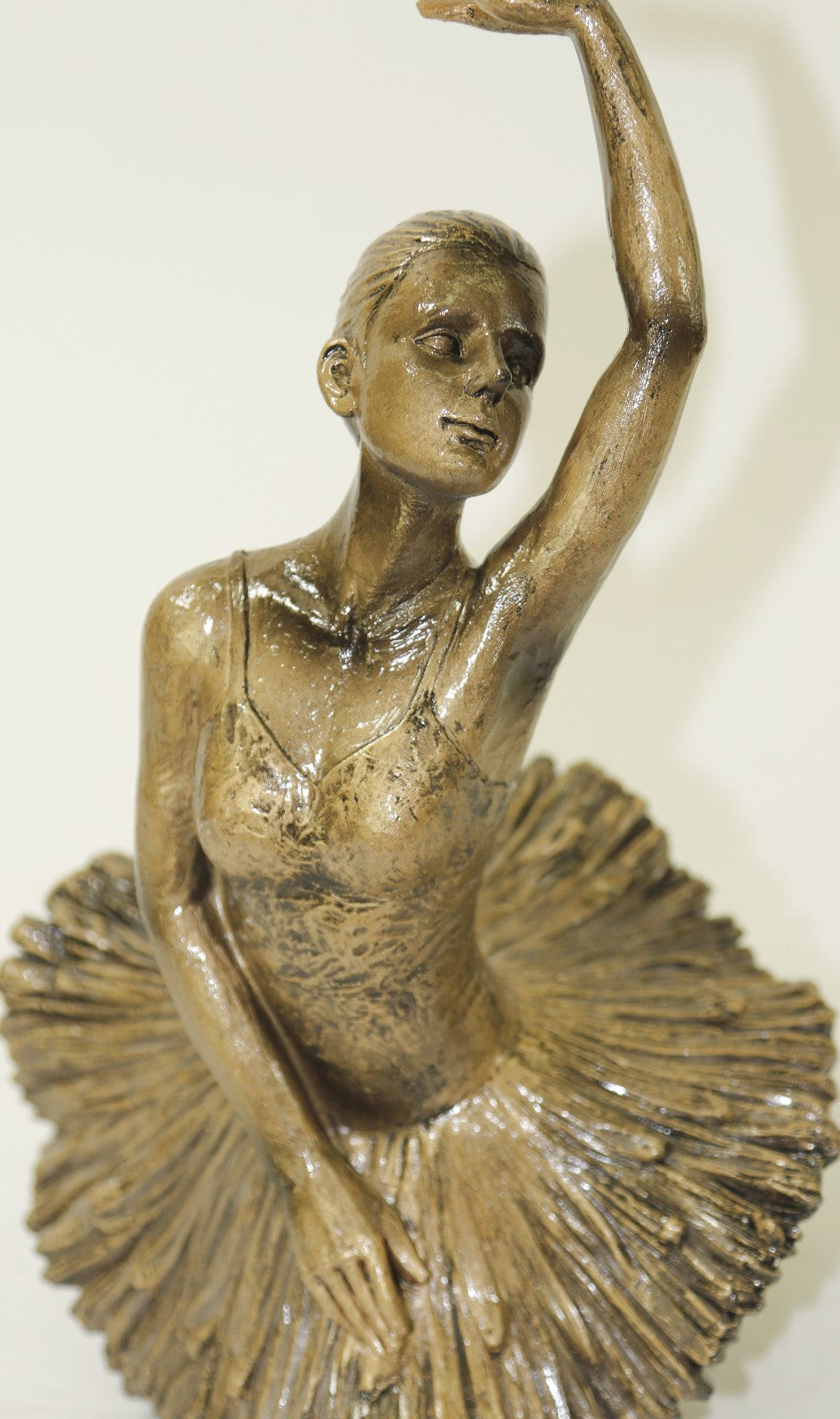 Art Deco style Faux bronze sculpture of a ballerina dancing in Free Form Figure