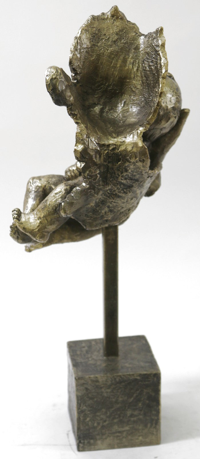 Art Deco Detailed Tender Moment Between Father and Little Boy Sculpture