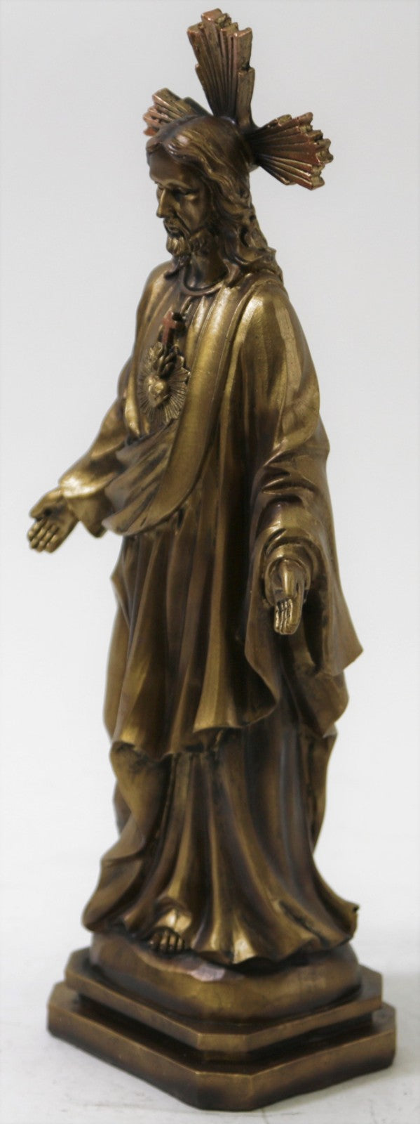 Sacred Heart of Jesus Original Religious Artwork Bronze Covered Sculpture Sale