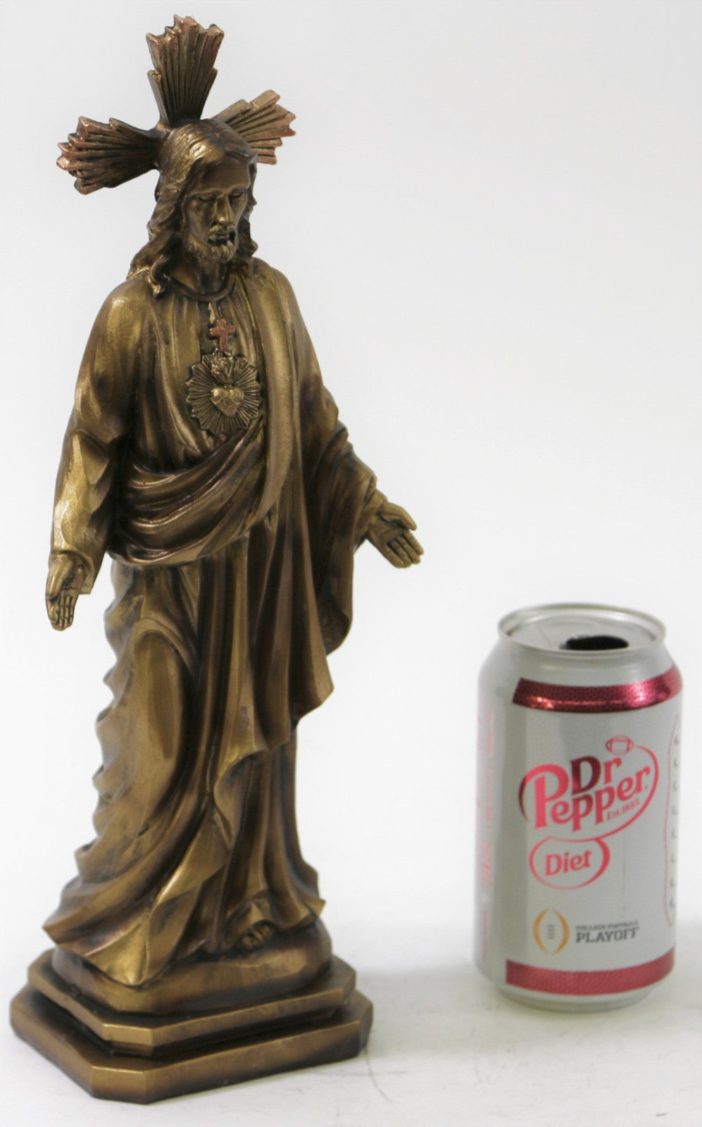 Sacred Heart of Jesus Original Religious Artwork Bronze Covered Sculpture Sale
