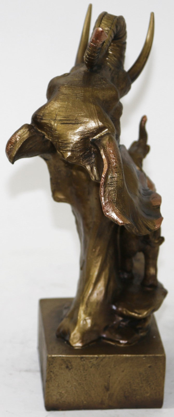 Bronze Finish Elephant and Calf Wildlife Museum Quality Artwork Sculpture