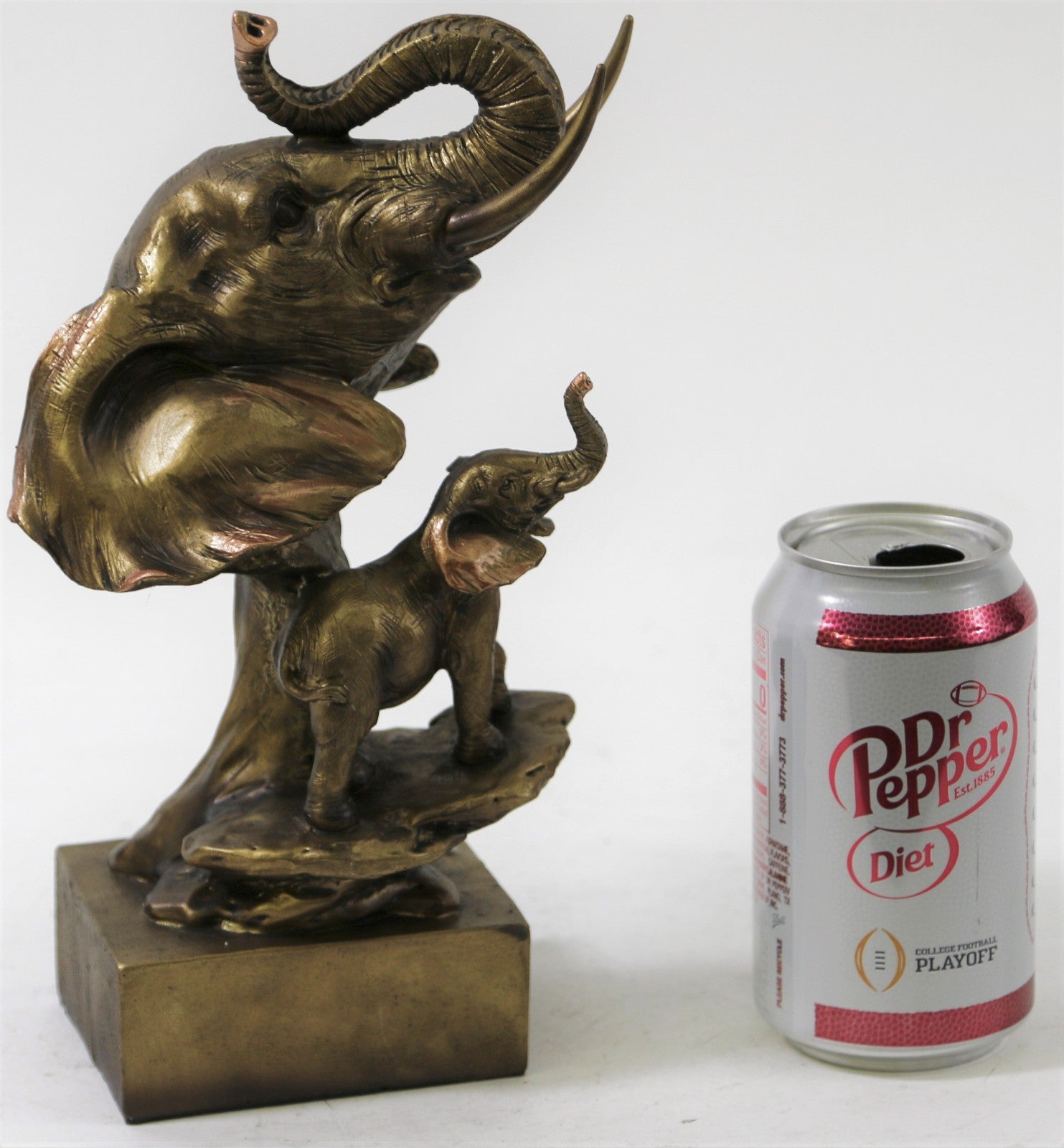 Bronze Finish Elephant and Calf Wildlife Museum Quality Artwork Sculpture