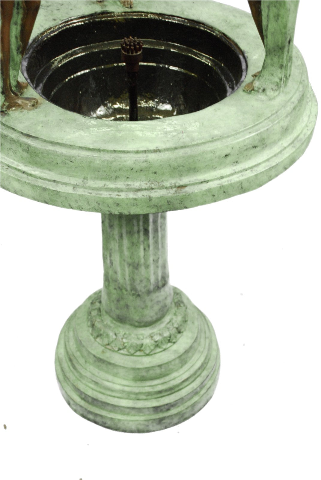 Signed Original Marius 3 Maiden Bronze Verdi Bronze Water Fountain Sculpture