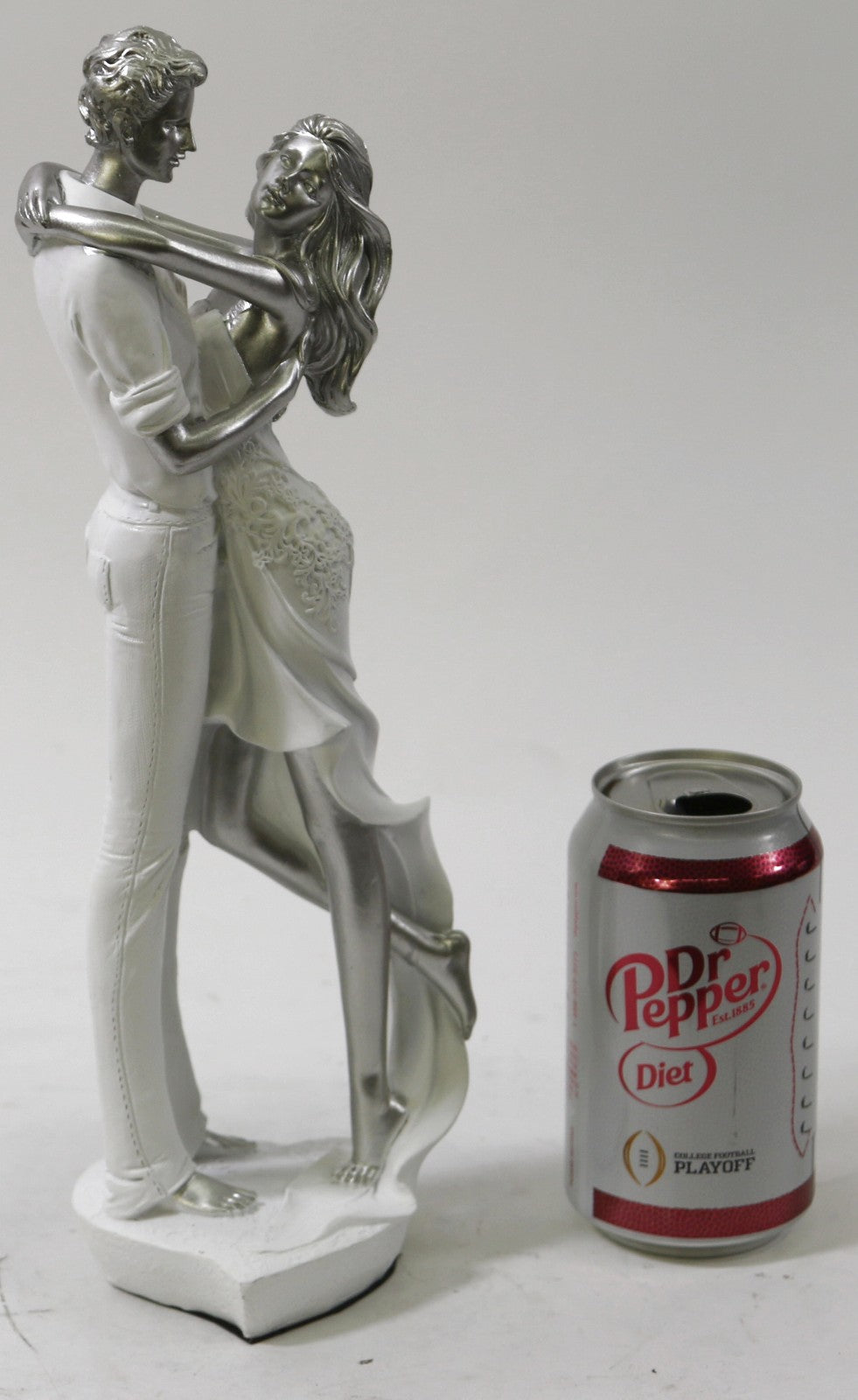 13" Romantic Couple of Lover Statue Sculpture Figure Art Deco Made in Europe