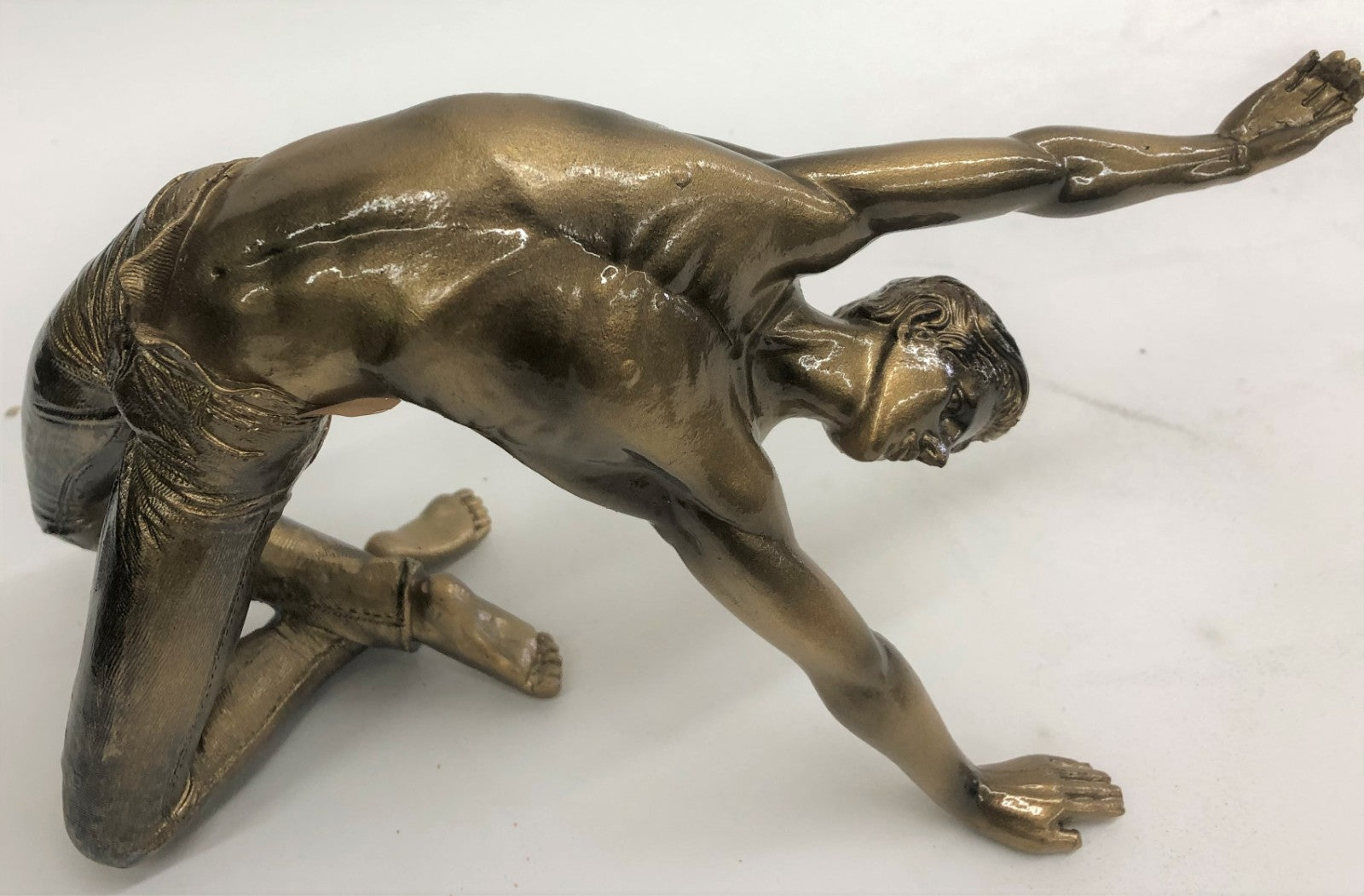 Gay Dancer Dance Trophy Xmas Christmas Gift Bronze Covered Sculpture Statue