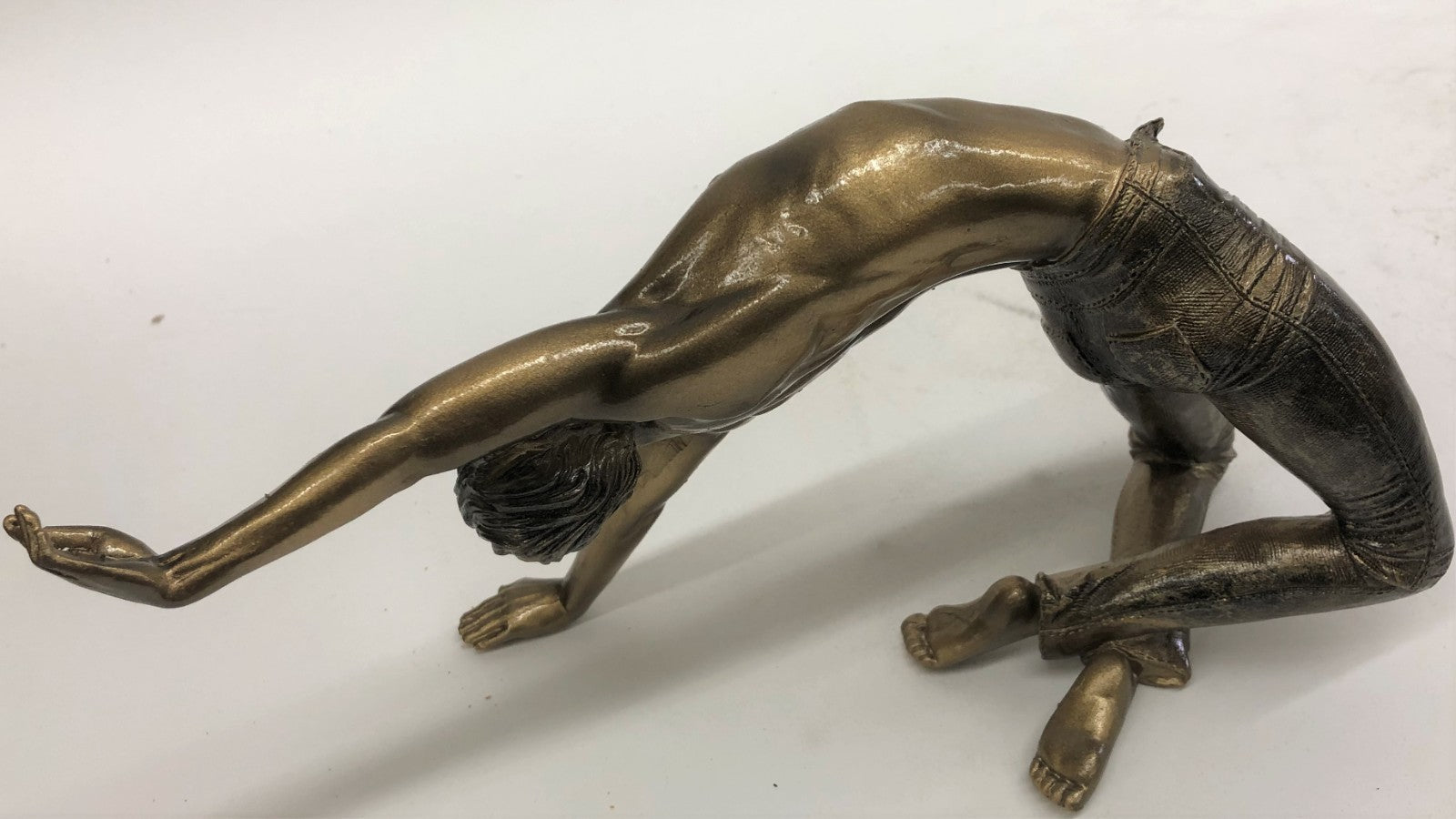 Gay Dancer Dance Trophy Xmas Christmas Gift Bronze Covered Sculpture Statue
