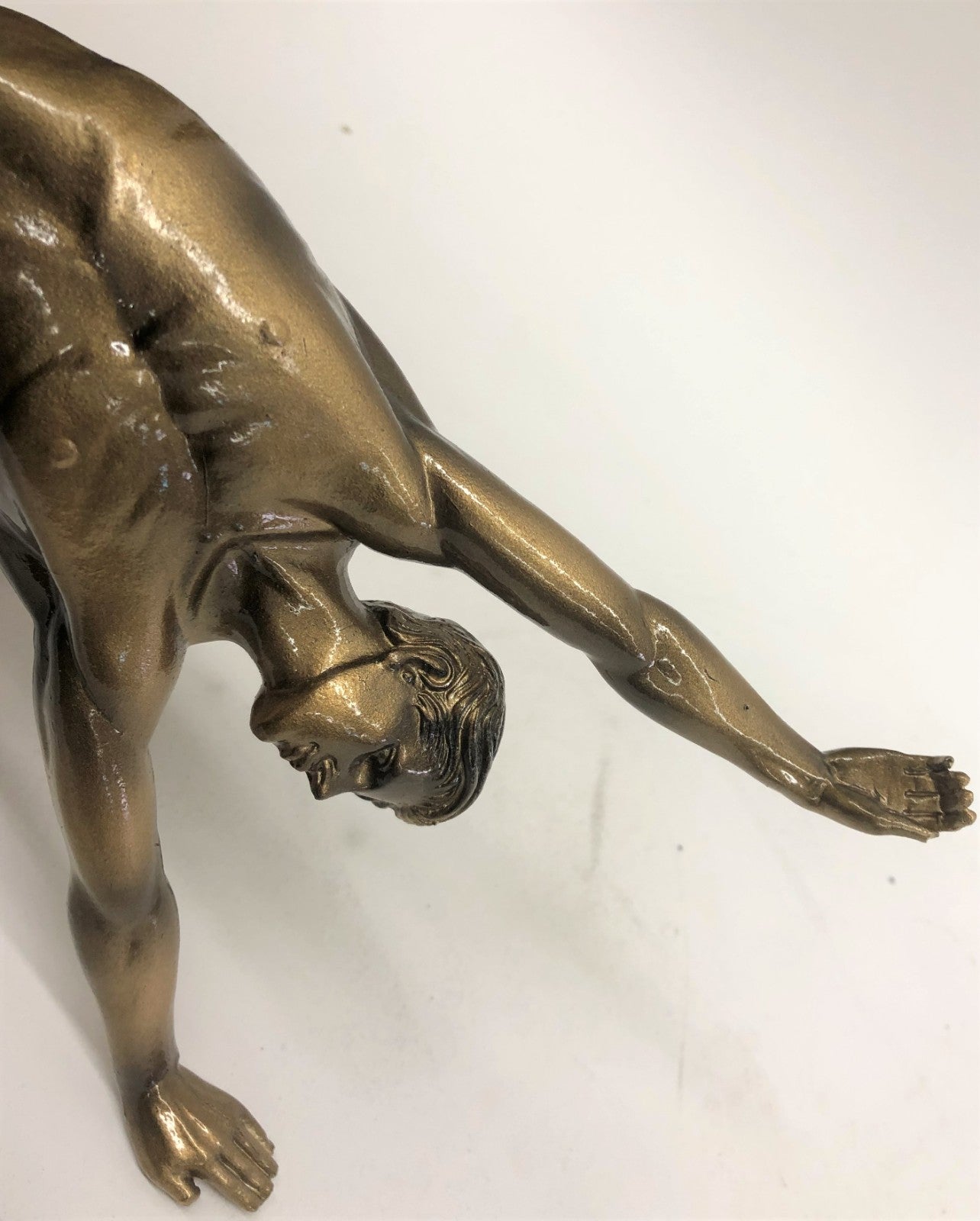 Gay Dancer Dance Trophy Xmas Christmas Gift Bronze Covered Sculpture Statue