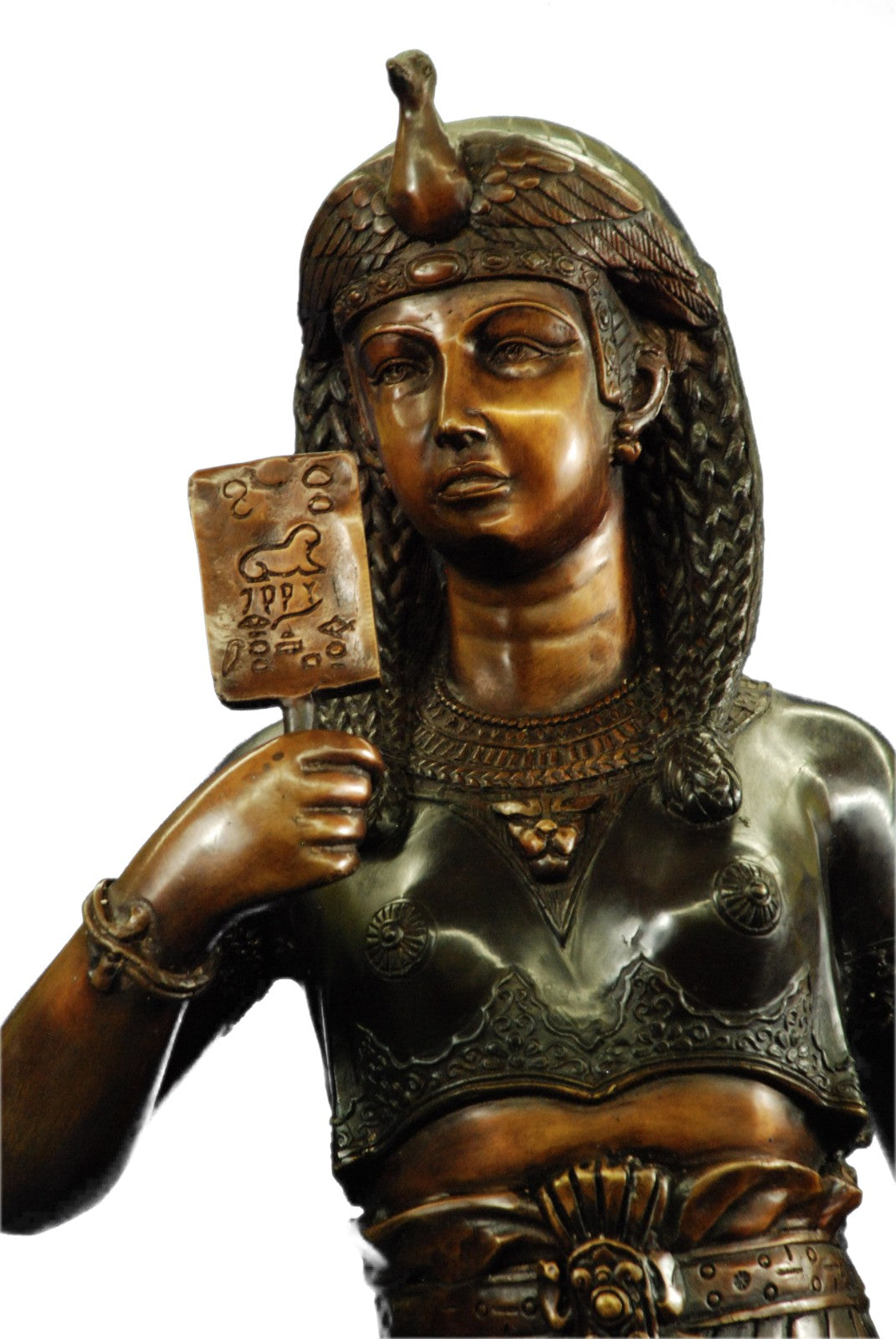 Handcrafted bronze brass king tut egyptian sculpture Marble Art Deco Gift