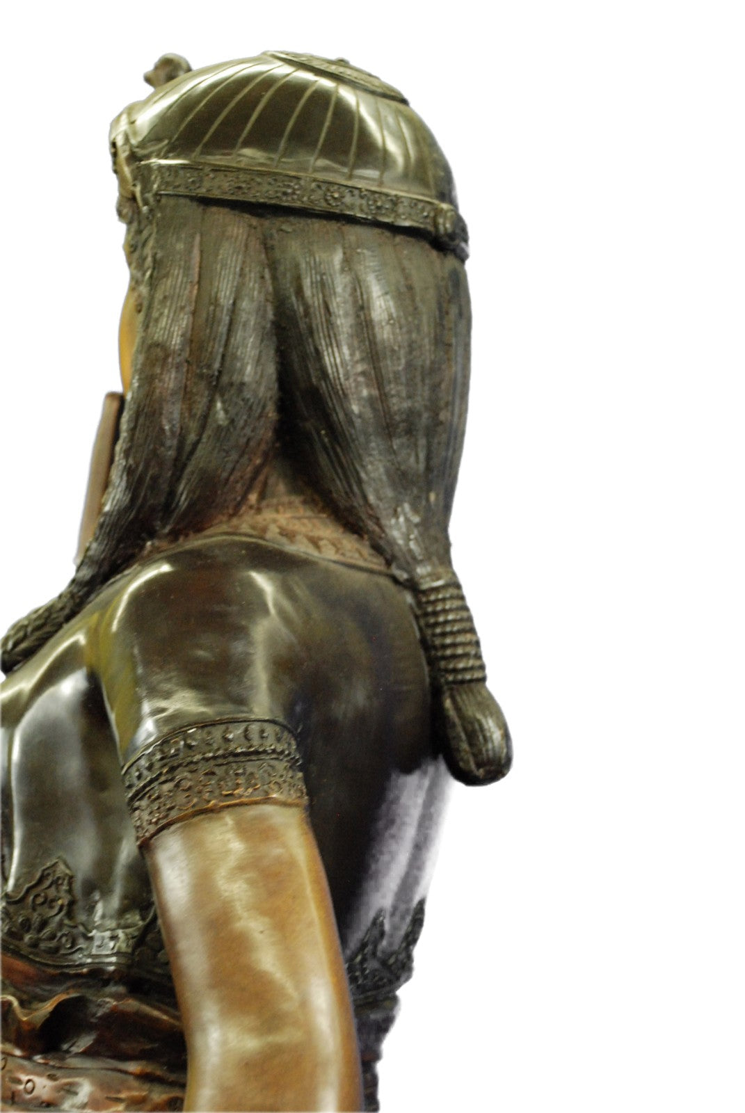 Handcrafted bronze brass king tut egyptian sculpture Marble Art Deco Gift