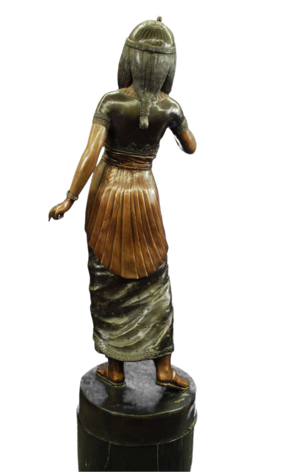 Handcrafted bronze brass king tut egyptian sculpture Marble Art Deco Gift