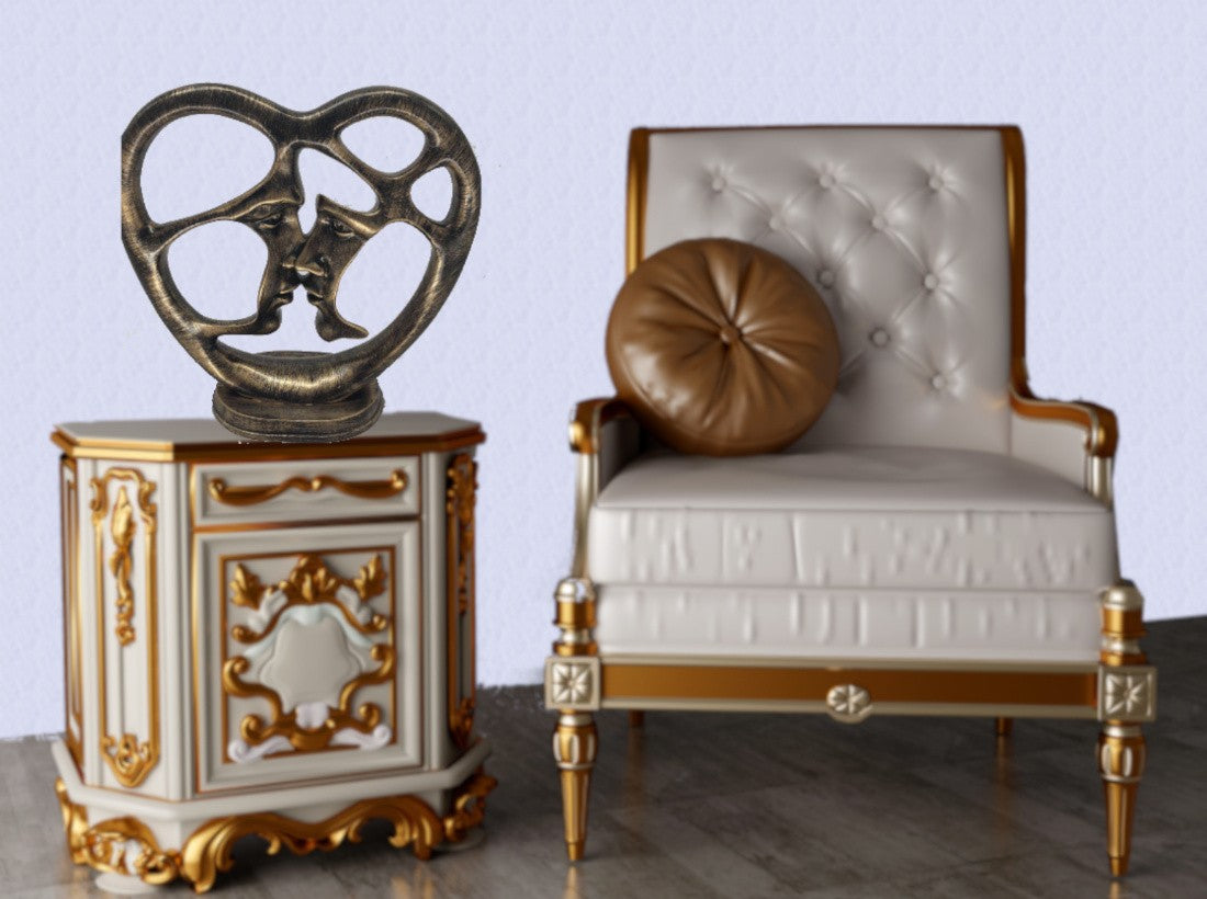 Big and beautiful Salvador Dali Masterpiece large bronzed -Couple Kissing Statue