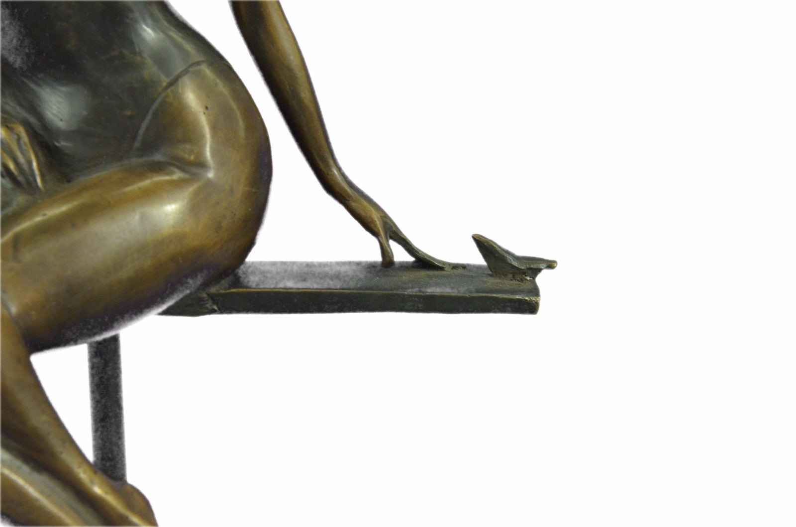 Hot Cast Semi Nude Female Woman Lady With Bird Bronze Sculpture Statue Figurine