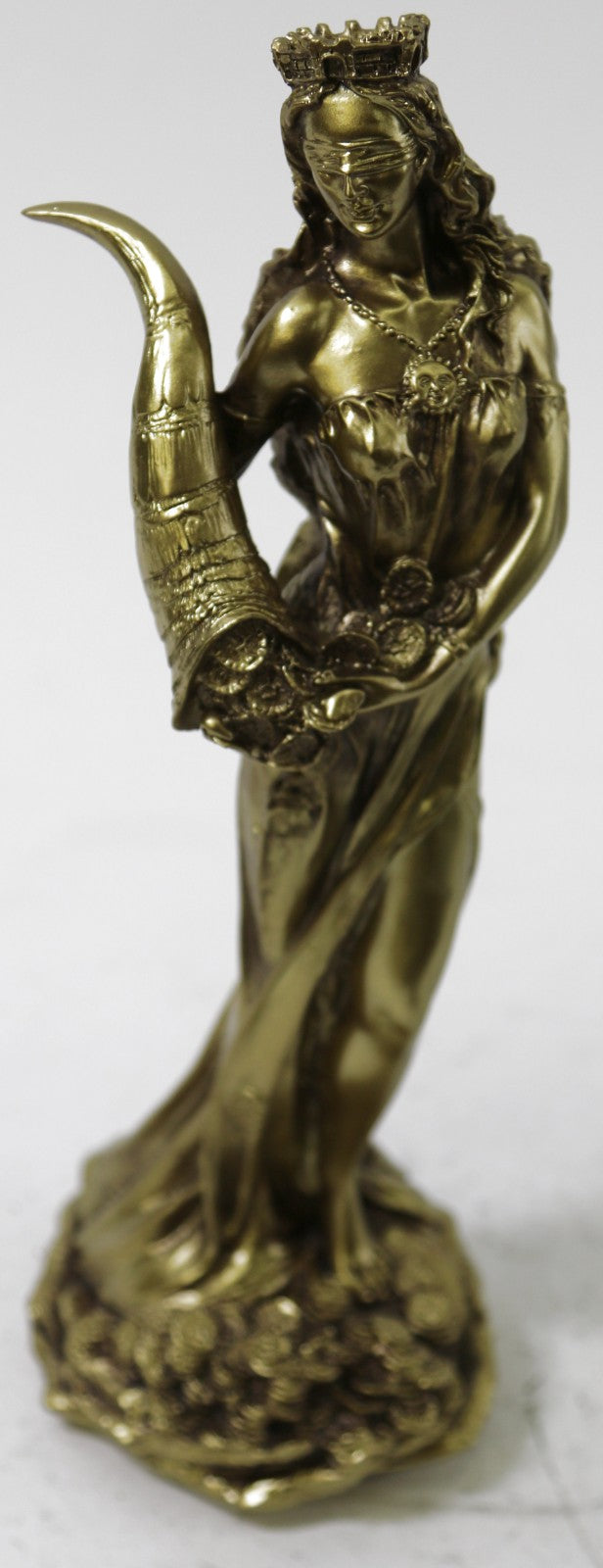 Goddess of Money Luck Statue Sculpture Figure Bronze Finish Cold Cast Art