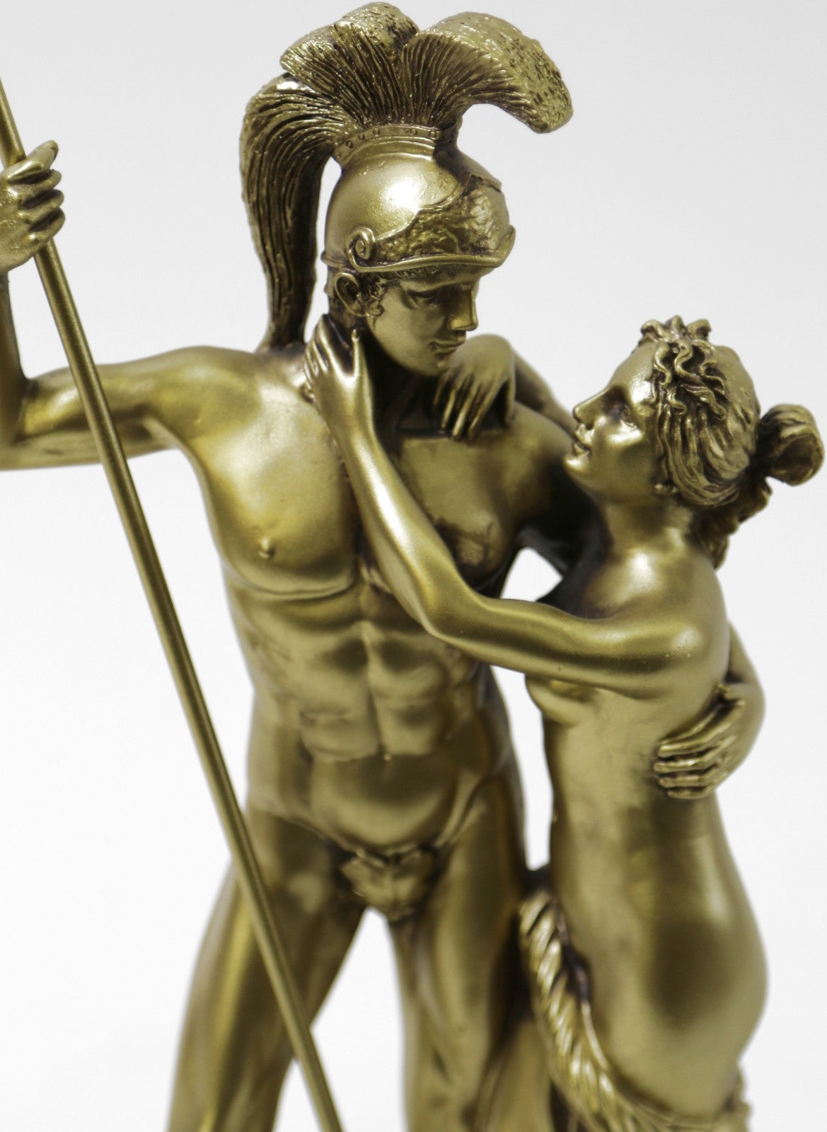 Mars God with Aphrodite Venus Goddess Statue in Greek Roman Ancient Mythology Bronze