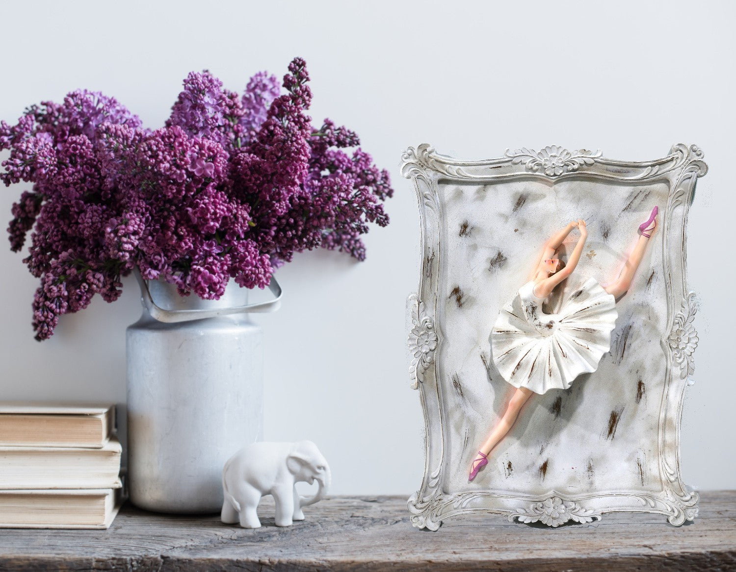 Extra Large Polystone Dancer Ballerina Collectible Sculpture Wall Mount Statue