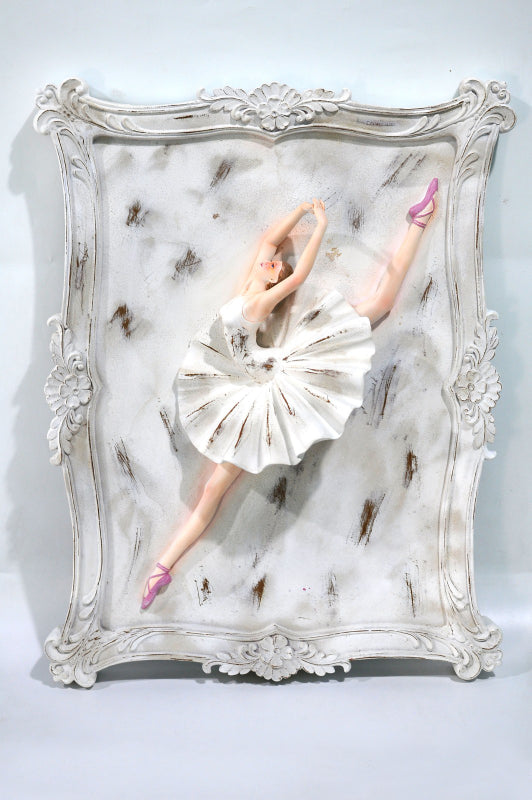 Extra Large Polystone Dancer Ballerina Collectible Sculpture Wall Mount Statue