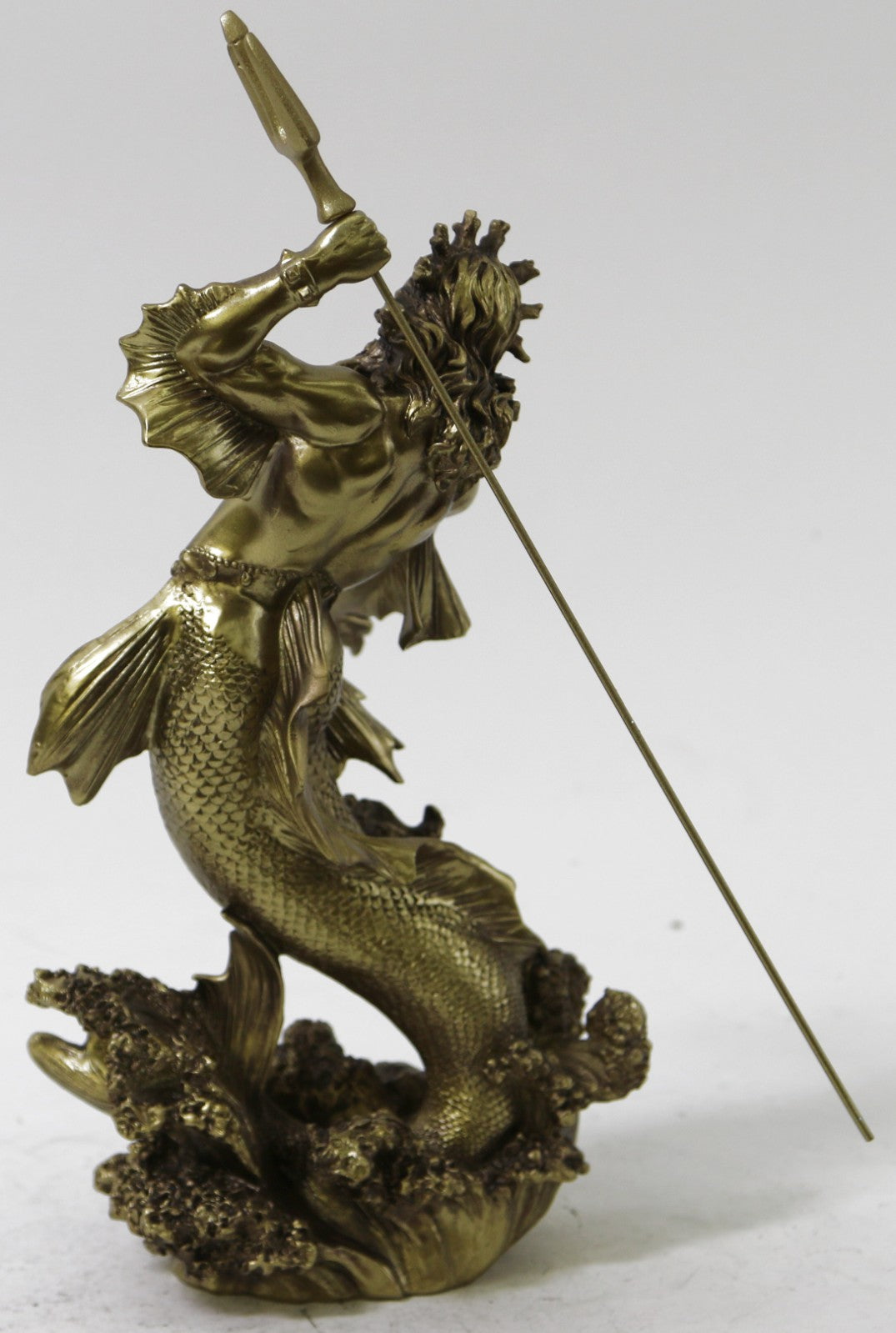 Mythology Classical Poseidon Muscular God Of The Sea Grand Artwork Sculpture