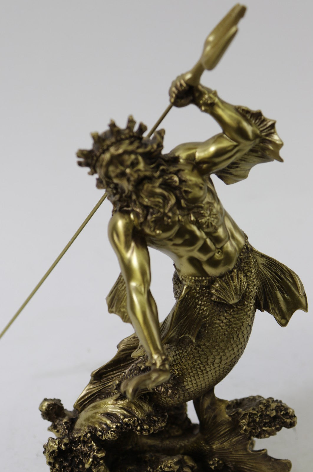 Mythology Classical Poseidon Muscular God Of The Sea Grand Artwork Sculpture
