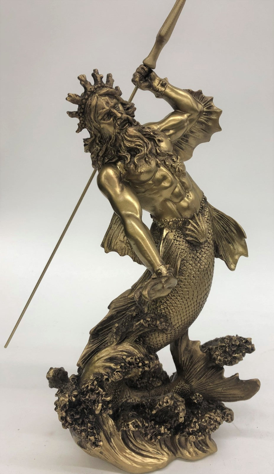 Mythology Classical Poseidon Muscular God Of The Sea Grand Artwork Sculpture