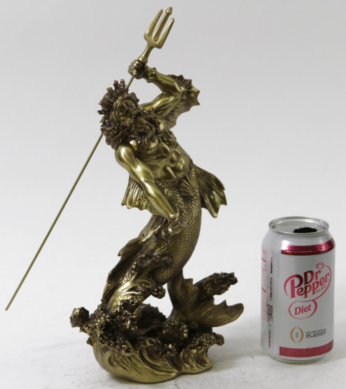 Mythology Classical Poseidon Muscular God Of The Sea Grand Artwork Sculpture