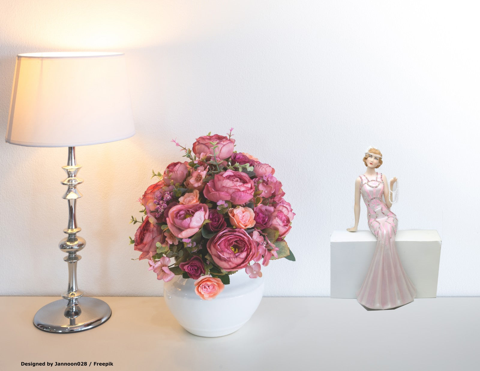 Art Deco Nouveau Detailed Sitting on Edge of Desk Home Decoration Statue