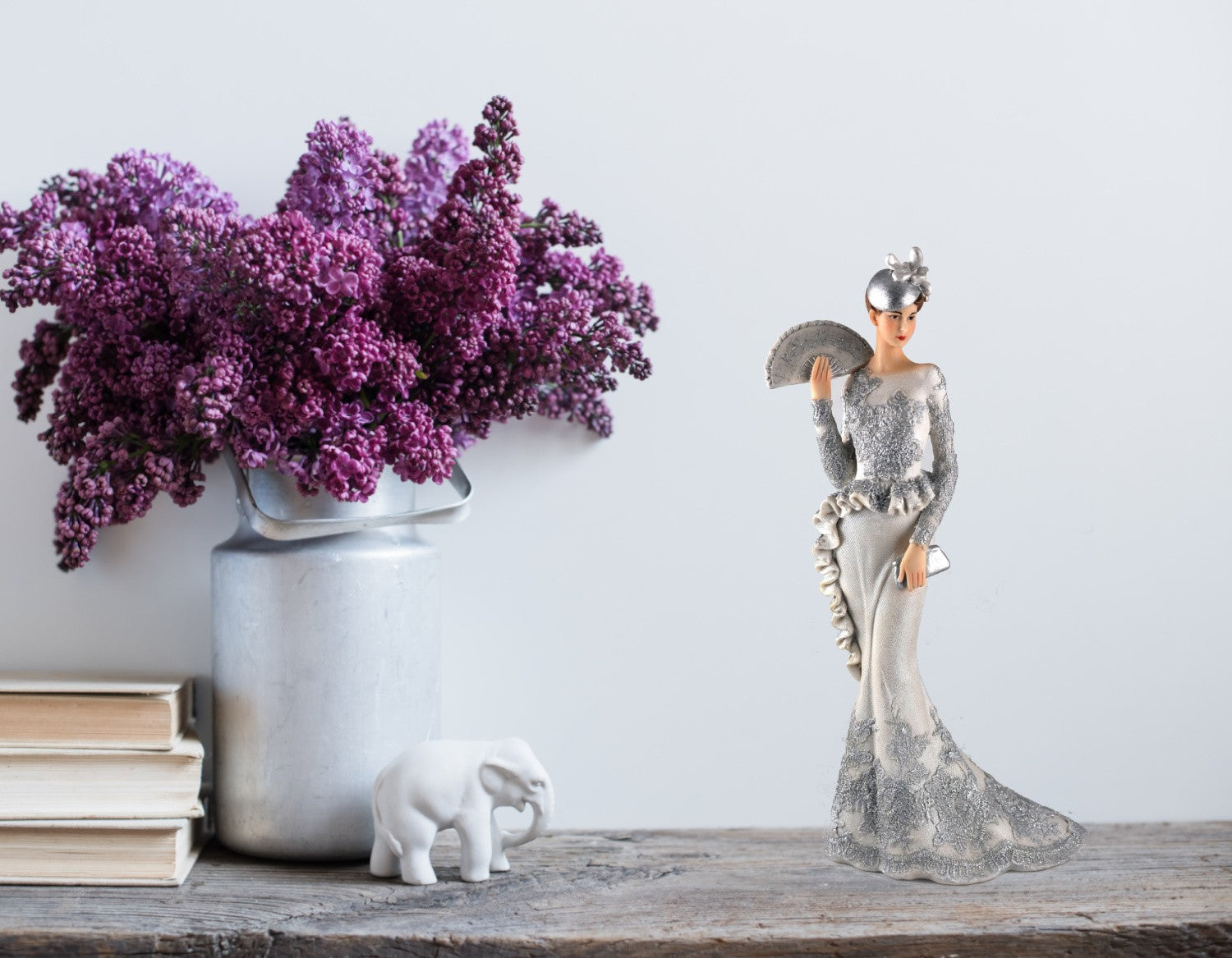 1950 Women`s Fashion Woman in Dress Sculpture Original Artwork Home Decor