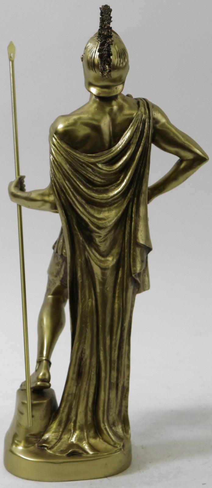 16" Western Deco Bronze Sculpture Roman Soldier Statue Spartan Greek Warrior