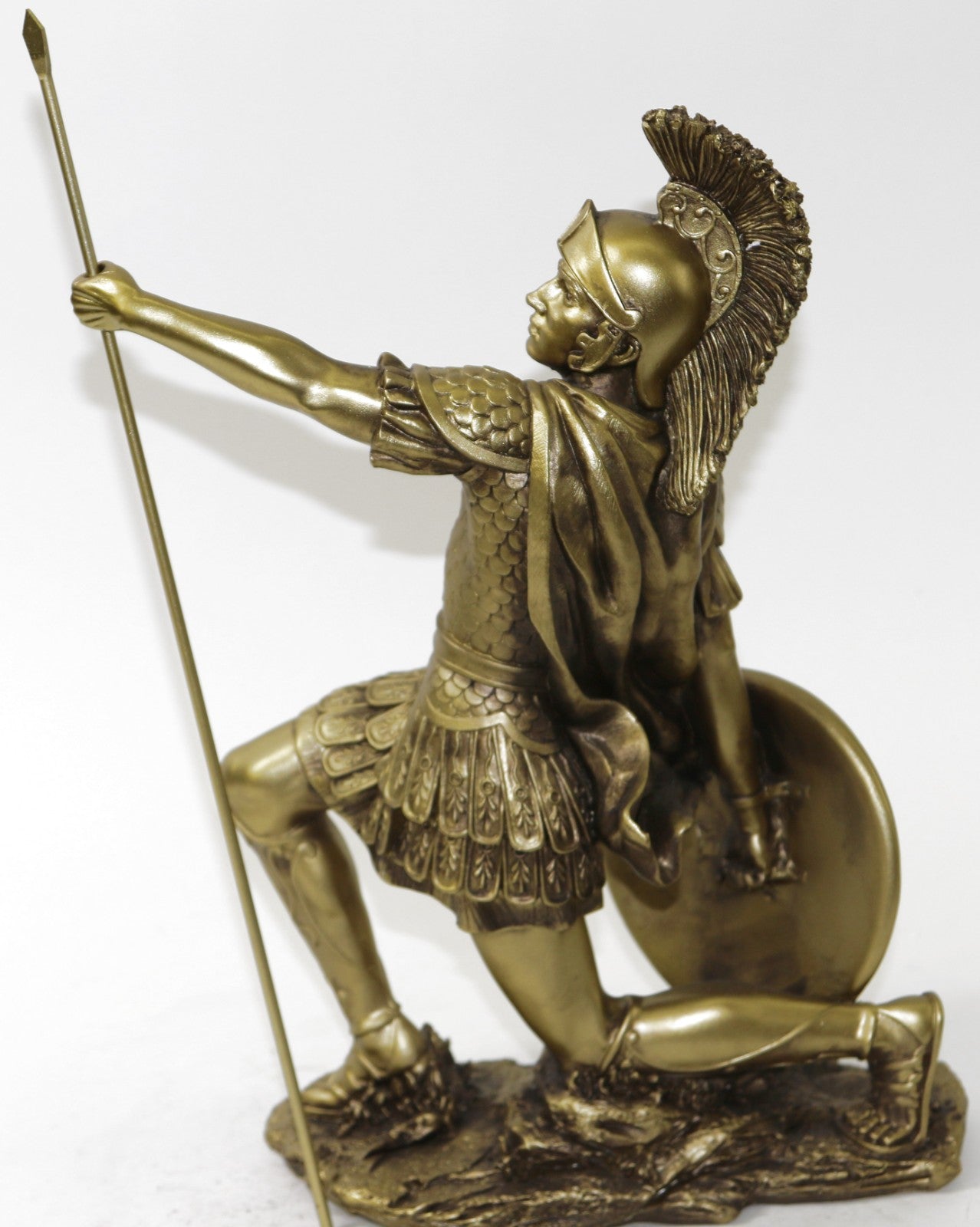 Hand Made Large Odysseus Roman Warrior Bronzed Sculpture Statue Figurine Decor