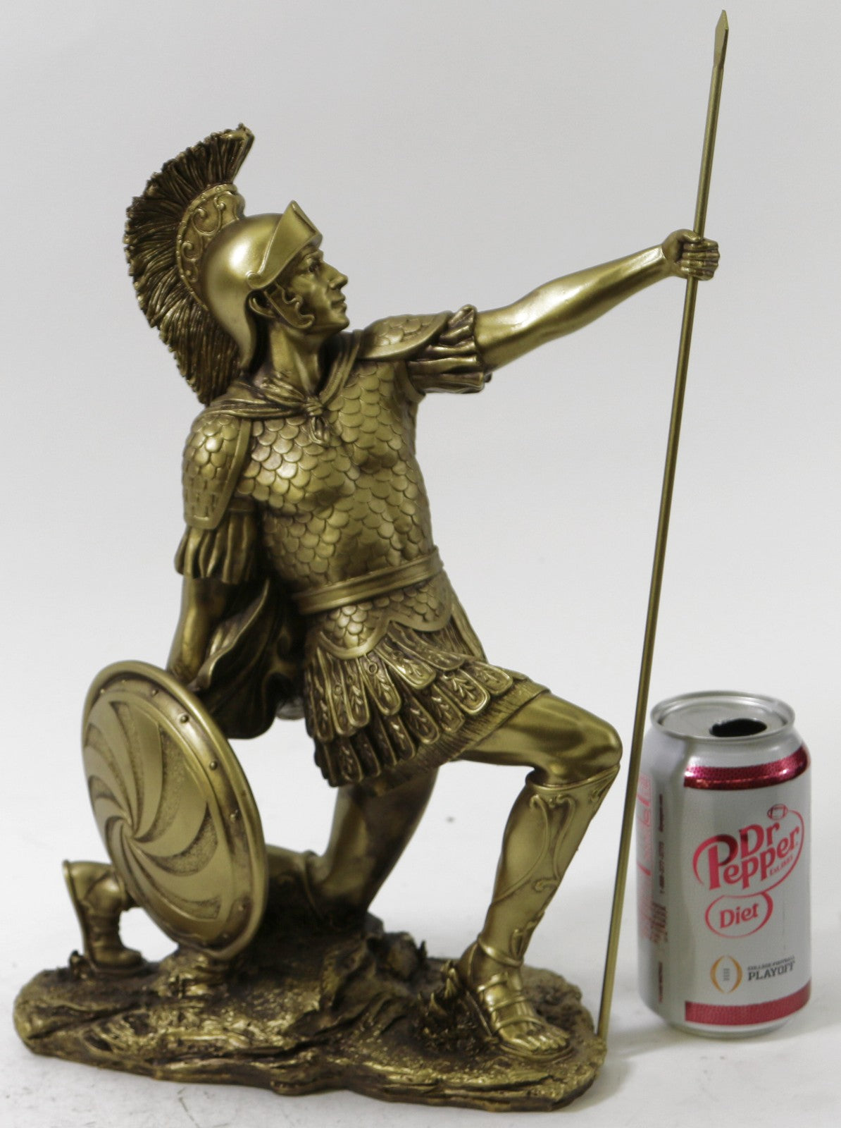 Hand Made Large Odysseus Roman Warrior Bronzed Sculpture Statue Figurine Decor